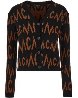MCM Geborduurde Kasjmier Blend Cardigan - Zwart