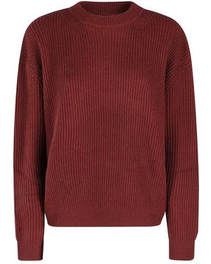 Isabelle Blanche Round-Neck Knitwear - Rouge