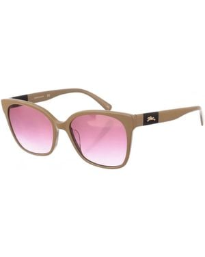 Longchamp Accessoires ,Veelkleurig ,Acetaat Zonnebril - Roze