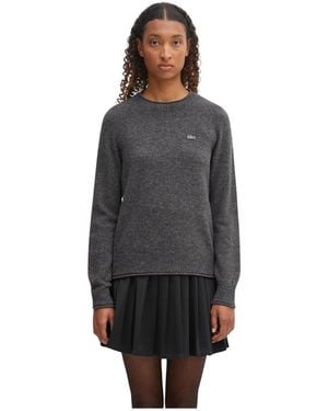 Lacoste Round-Neck Knitwear - Grigio
