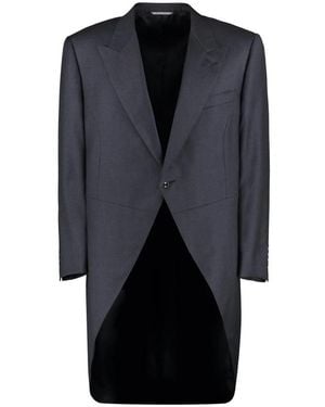 Canali Tailcoat Met Afgeronde Reverskraag - Blauw