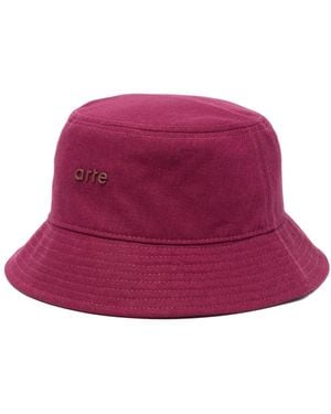 Arte' Leinen-Bucket Hat - Lila