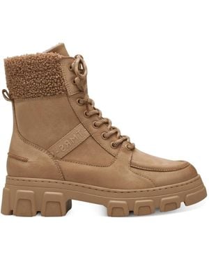 Tamaris Lace-Up Boots - Marrone