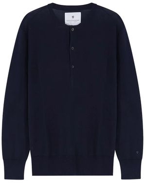 Seven Gauge Serafino Crewneck Sweater - Blauw