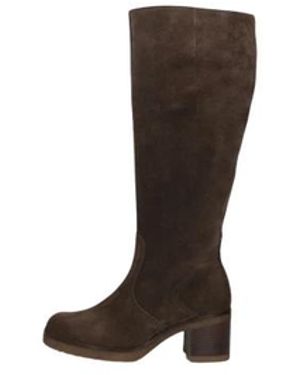 Gabor Braune Wildleder Hohe Stiefel 857 - Schwarz