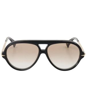 Le Specs Oversized Pilot Numero Once Sonnenbrille - Braun