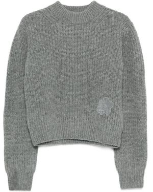 Cecilie Bahnsen Flower Appliqué Sweater - Grau