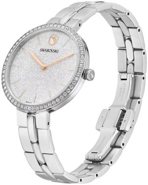 Swarovski Accessoires ,Grijs ,Kristallen Armbandhorloge - Metallic