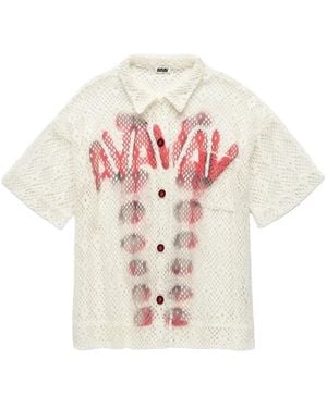 AVAVAV Mesh Button Shirt - Pink