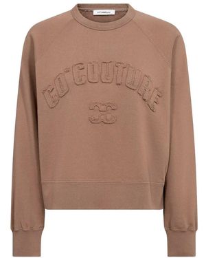 co'couture Hoodies & Sweatvesten ,Bruin ,Sweatshirts
