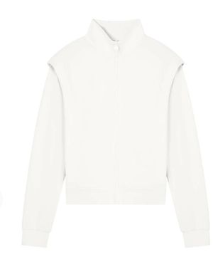 EA7 Hoodies & Sweatvesten ,Wit ,Polyester Performance Stretch Jersey Sweatshirt