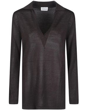 P.A.R.O.S.H. Babygirl V Neck Sweater - Zwart