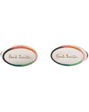 Paul Smith Oval Logo Manschettenknöpfe - Mettallic
