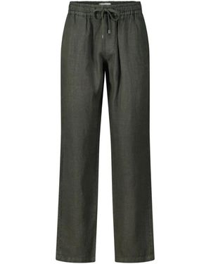 Boglioli Broeken ,Grijs ,Linnen Linnen Broek Met Koord