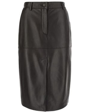 P.A.R.O.S.H. Rokken ,Bruin ,Leer Maciock 26 Mini Rok - Grijs