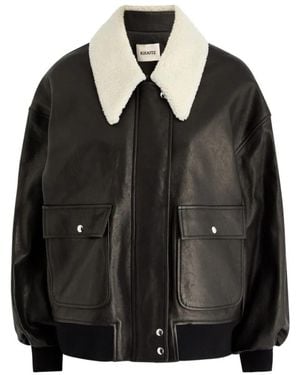 KHAITE Leather Jackets - Negro