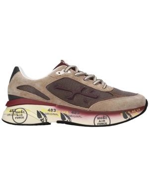 Premiata Schoenen ,Veelkleurig ,Leer Moerun 8538 - Grijs