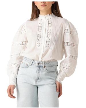 Antik Batik Overhemden ,Wit Blouses Lena Blouse
