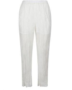 LA PISCINE Slim-Fit Trousers - Blanc