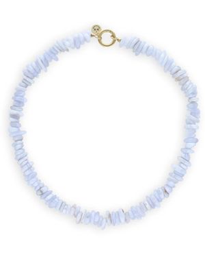 BONNIE STUDIOS Blaue Achat Halskette Schmuck