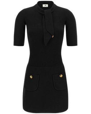 Elisabetta Franchi Knitted Dresses - Negro