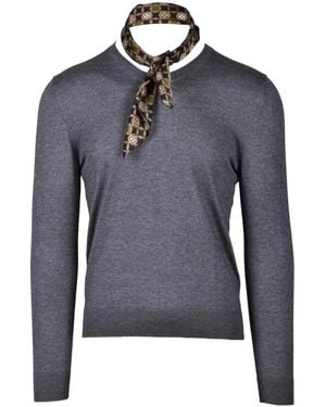 Wild Cashmere Round-Neck Knitwear - Blue