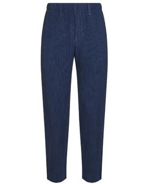 Issey Miyake Cropped Trousers - Bleu