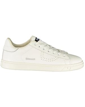 Blauer Sneakers - Blanc