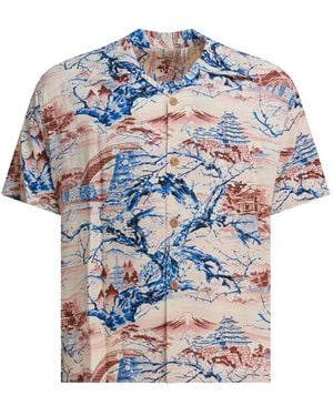 Sun Surf Short Sleeve Shirts - Blauw