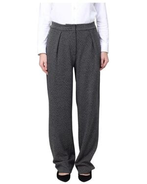 Emporio Armani Hahnentritt-Hose - Grau