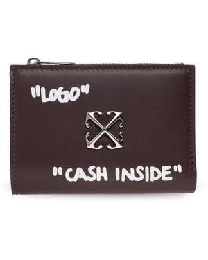 Off-White c/o Virgil Abloh Leder Geldbörse - Braun