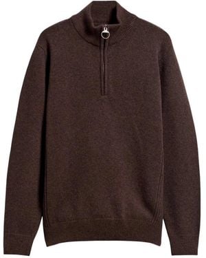 Barbour Holden Half Zip - Bruin