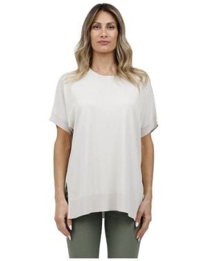 Alpha Studio Round-Neck Knitwear - White