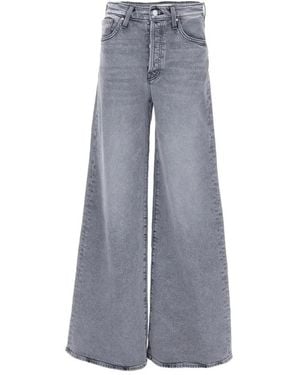 Mother Wide Leg Denim Pants - Grau
