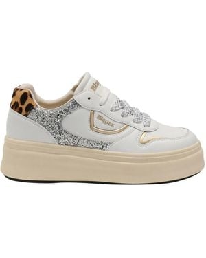 Blauer Sneakers - Blanco