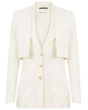 Alberta Ferretti Lichtgewicht Jas - Wit