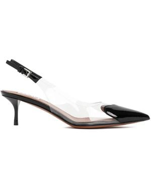 Alaïa Schwarze lackleder slingback pumps - Mettallic