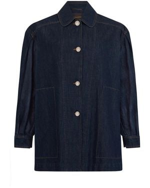 Moorer Loose Denim Jacket - Blauw