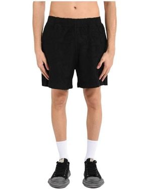 Represent Korte Broeken ,Zwart ,Katoen All Over Print Towel Short