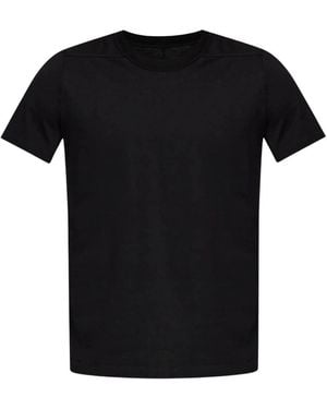 Rick Owens Tops ,Zwart ,Katoen Short Level T-Shirt