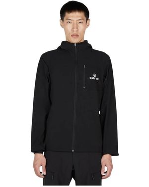 Ostrya Windbreaker-jacke mit kapuze und logo - Schwarz