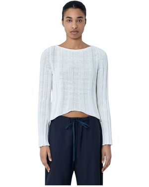 KHAITE Truien & Vesten ,Wit ,Katoen Sylas Sweater - Blauw