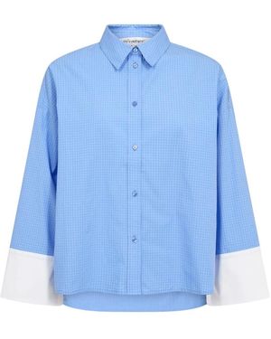 co'couture Overhemden ,Blauw ,Shirts