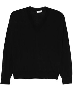 Peserico Top Met V-Hals - Zwart