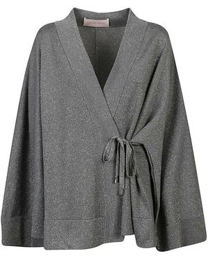 Circus Hotel Metallic Wrap Kimono - Grijs