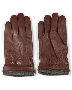 Howard London Lederhandschuhe Im Klassischen Stil - Braun