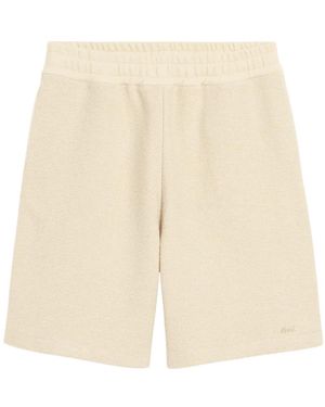 Ami Paris Short Molleton Brodé - Naturel