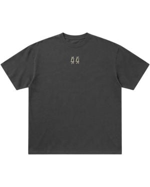 44 Label Group T-Shirt Mit Logo-Print Und Rundhalsausschnitt - Schwarz