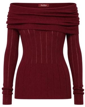 Max Mara Long Sleeve Tops - Rojo