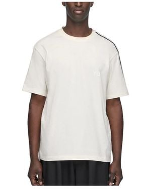 adidas Fitness ,Wit ,Katoen Gradient 3 Strepen T-Shirt Met Korte Mouwen